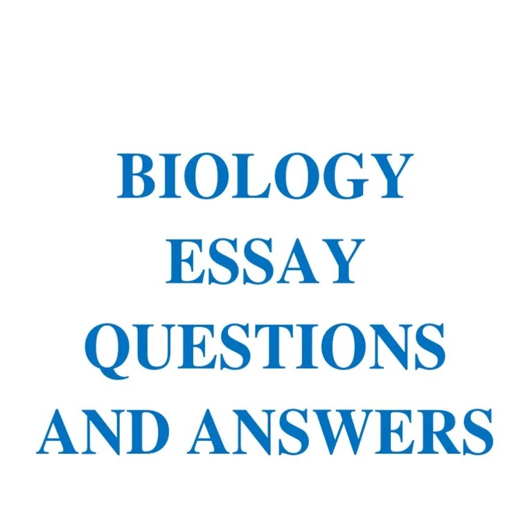 Biology essays for secondary school