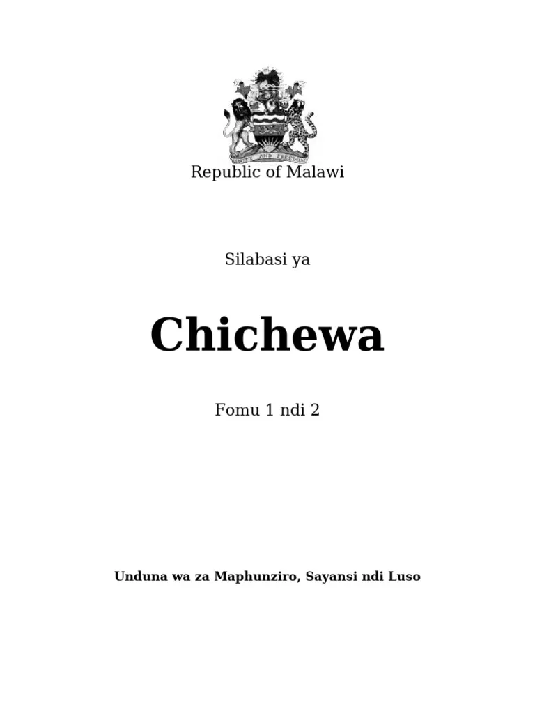 Chichewa syllabus